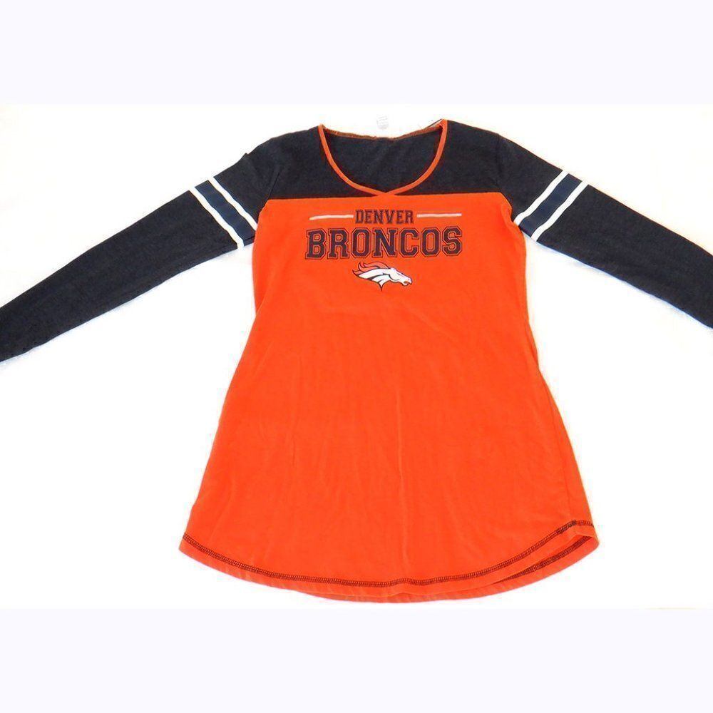 NFL Denver Broncos L/S orange/gray top